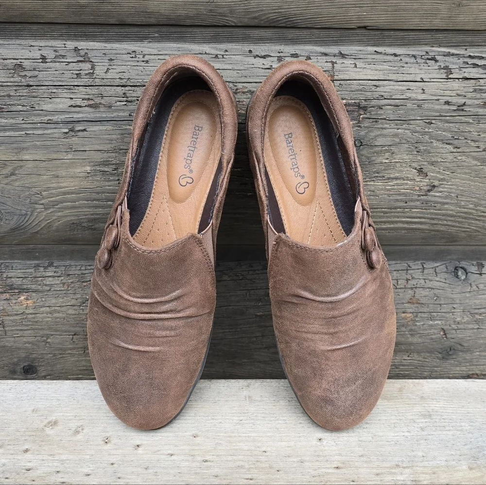 Baretraps NEW Naydia Y2K Boho Minimalist Distressed Comfort Loafer Flats 7.5M